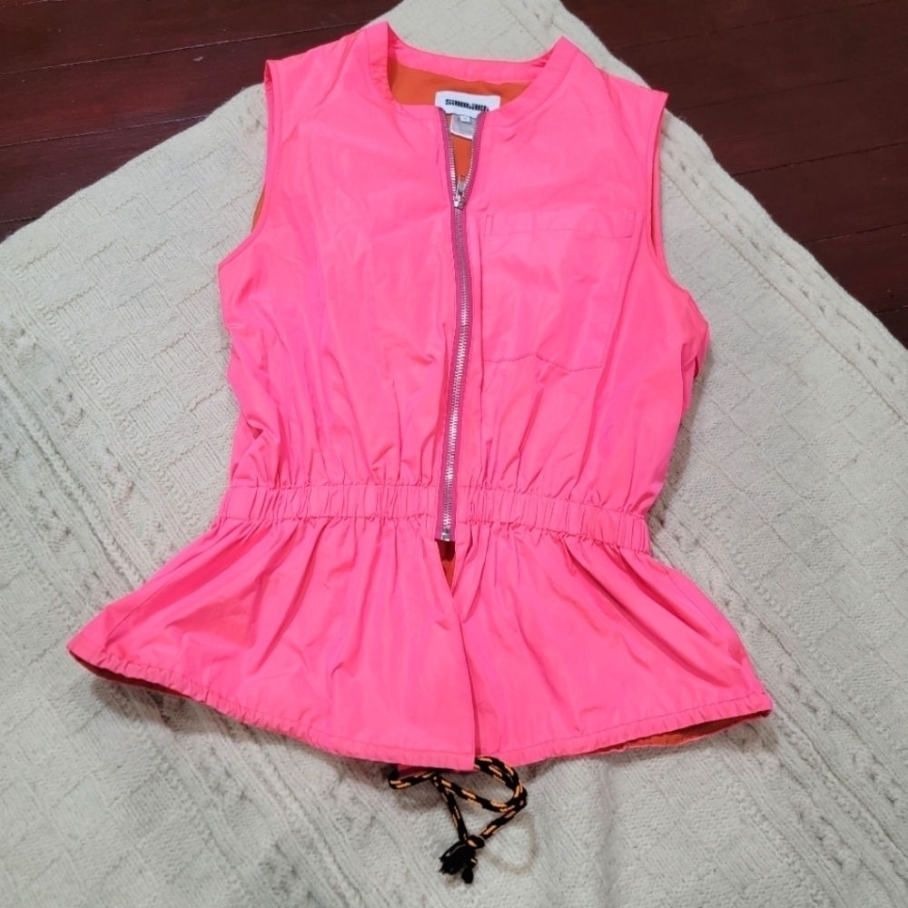 SaintArt Elastic Waist Neon Pink Streetwear Gorpcore Vest Lightweight size M